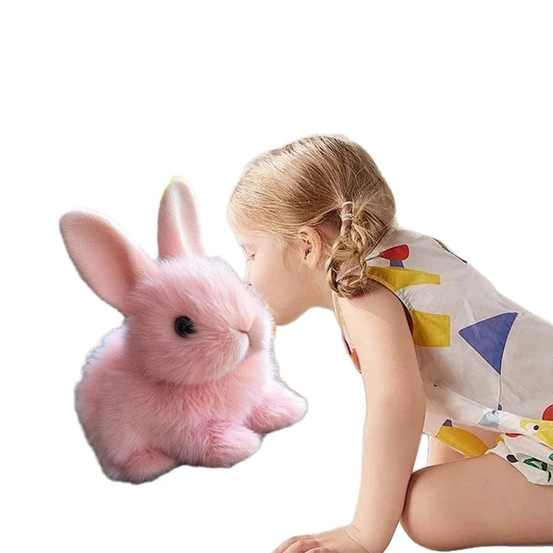 Interactive Plush Rabbit with Touch Sensors and Voice Recognition, Hopping Action