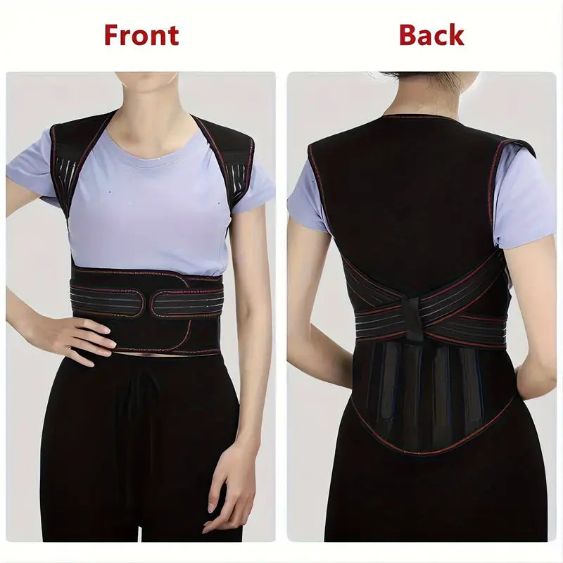Adjustable Lower Back Support Brace with 108 Magnets and ABS Plates