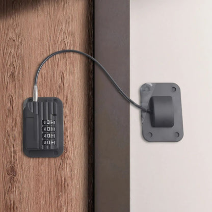 Password Protected Refrigerator Lock with Adjustable Strap and Adhesive Installation