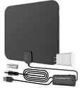 Indoor TV Antenna with 37dB Signal Amplifier and 10ft Coaxial Cable for 4K TVs