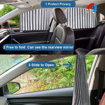 Magnetic Car Window Shade Set with UV Blocking and Heat Insulation