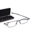 Foldable Reading Glasses with Spring Hinge and Protective Case
