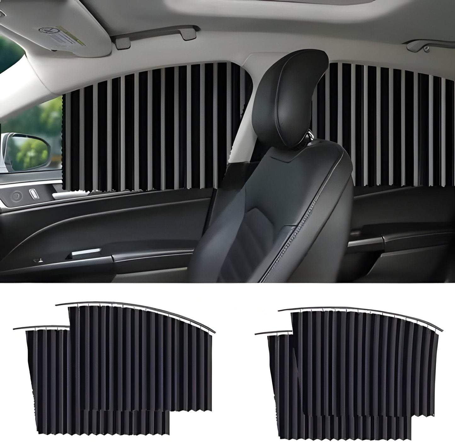 Magnetic Car Window Shade Set with UV Blocking and Heat Insulation
