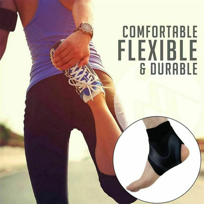 Adjustable Ankle Brace with Neoprene Support and Hook Loop Closures