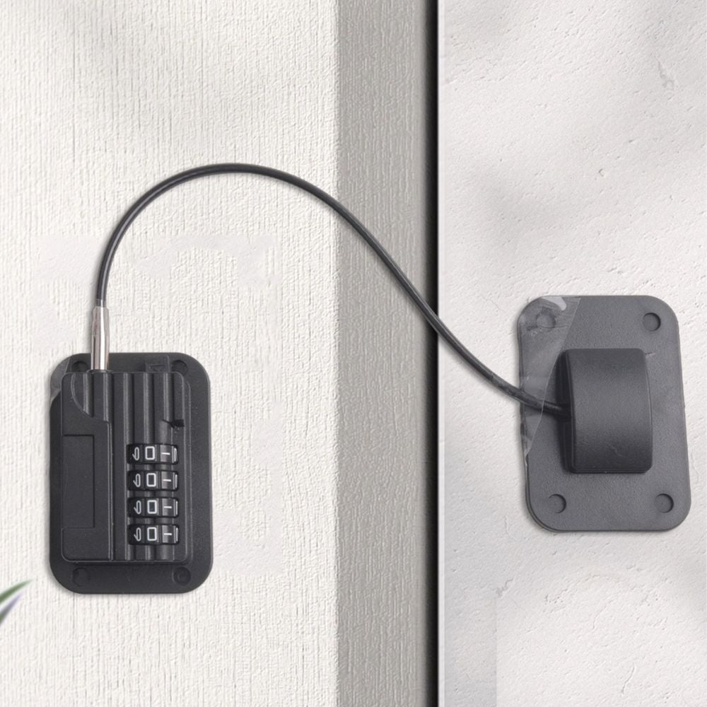 Password Protected Refrigerator Lock with Adjustable Strap and Adhesive Installation