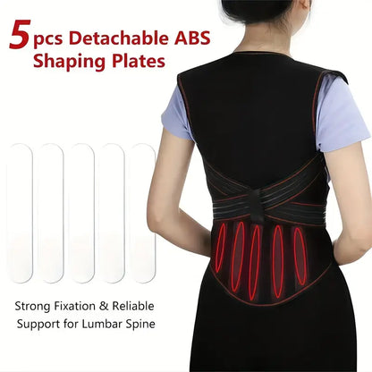 Adjustable Lower Back Support Brace with 108 Magnets and ABS Plates