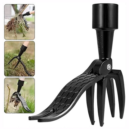 Standing Weed Puller with Foot Pedal Leverage and Detachable Design