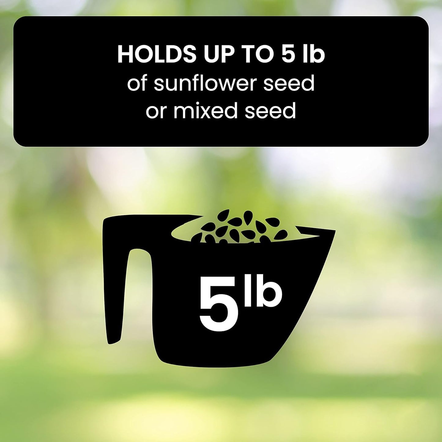 Bird Feeder with Weight-Activated Spinning Perch and Four Feeding Ports