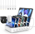 Six Port Charging Station with Smart Current Detection and Adjustable Dividers