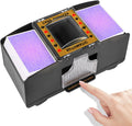 Dual Deck Card Shuffler with Battery Power and Auto Stop