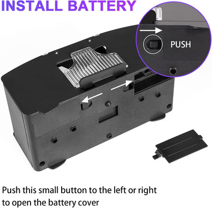 Dual Deck Card Shuffler with Battery Power and Auto Stop