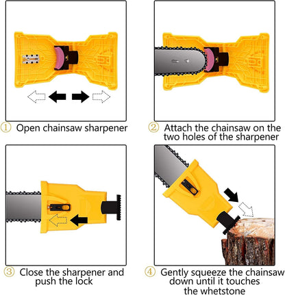 Portable Chainsaw Sharpener with Adjustable Pin Spacing for 14-20in Bars