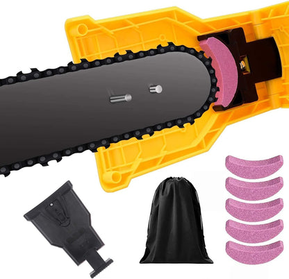 Portable Chainsaw Sharpener with Adjustable Pin Spacing for 14-20in Bars
