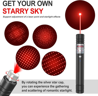 Green Laser Pointer with Rotating Star Cap and 2000 Foot Night Range