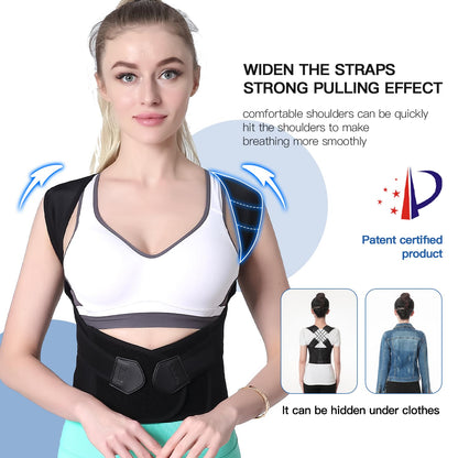 Shoulder Alignment Brace with Adjustable Cross Straps and Breathable Fabric