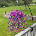Artificial Morning Glory Vines with UV Resistant Blooms and Built-In Hanging Loops