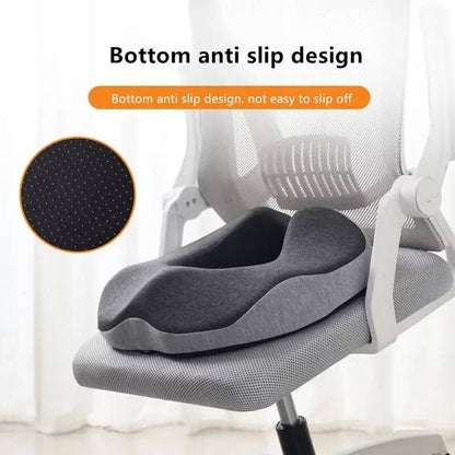 Memory Foam Donut Cushion with Tailbone Cut-Out and Five Zone Support