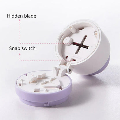 Pill Splitter with Stainless Steel Blade and Multi-Compartment Storage Container