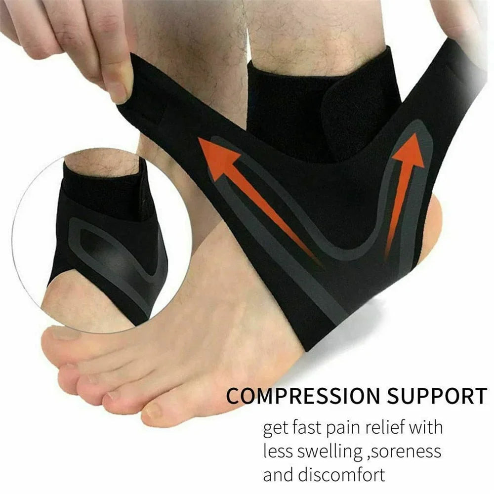 Adjustable Ankle Brace with Neoprene Support and Hook Loop Closures