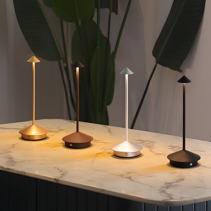 Rechargeable Table Lamp with Touch Sensor Dimming and Water Resistant Design