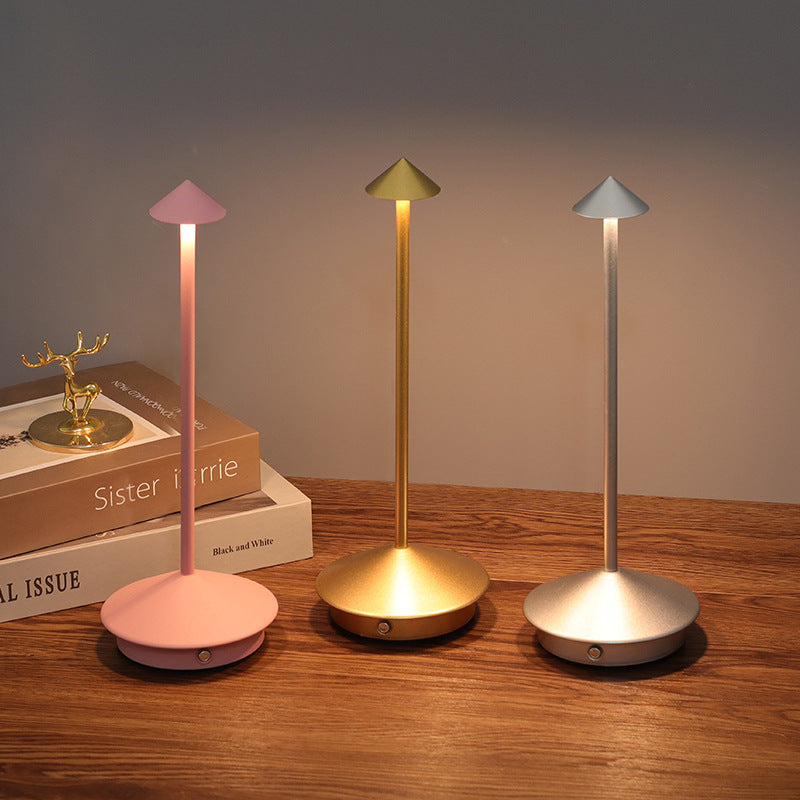 Rechargeable Table Lamp with Touch Sensor Dimming and Water Resistant Design