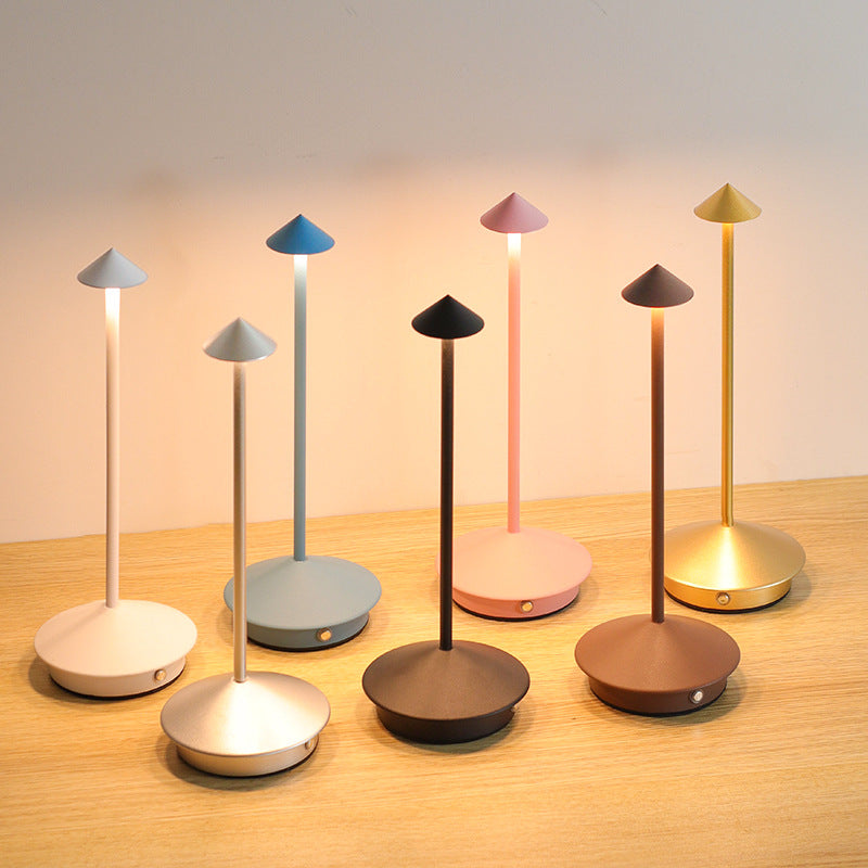 Rechargeable Table Lamp with Touch Sensor Dimming and Water Resistant Design