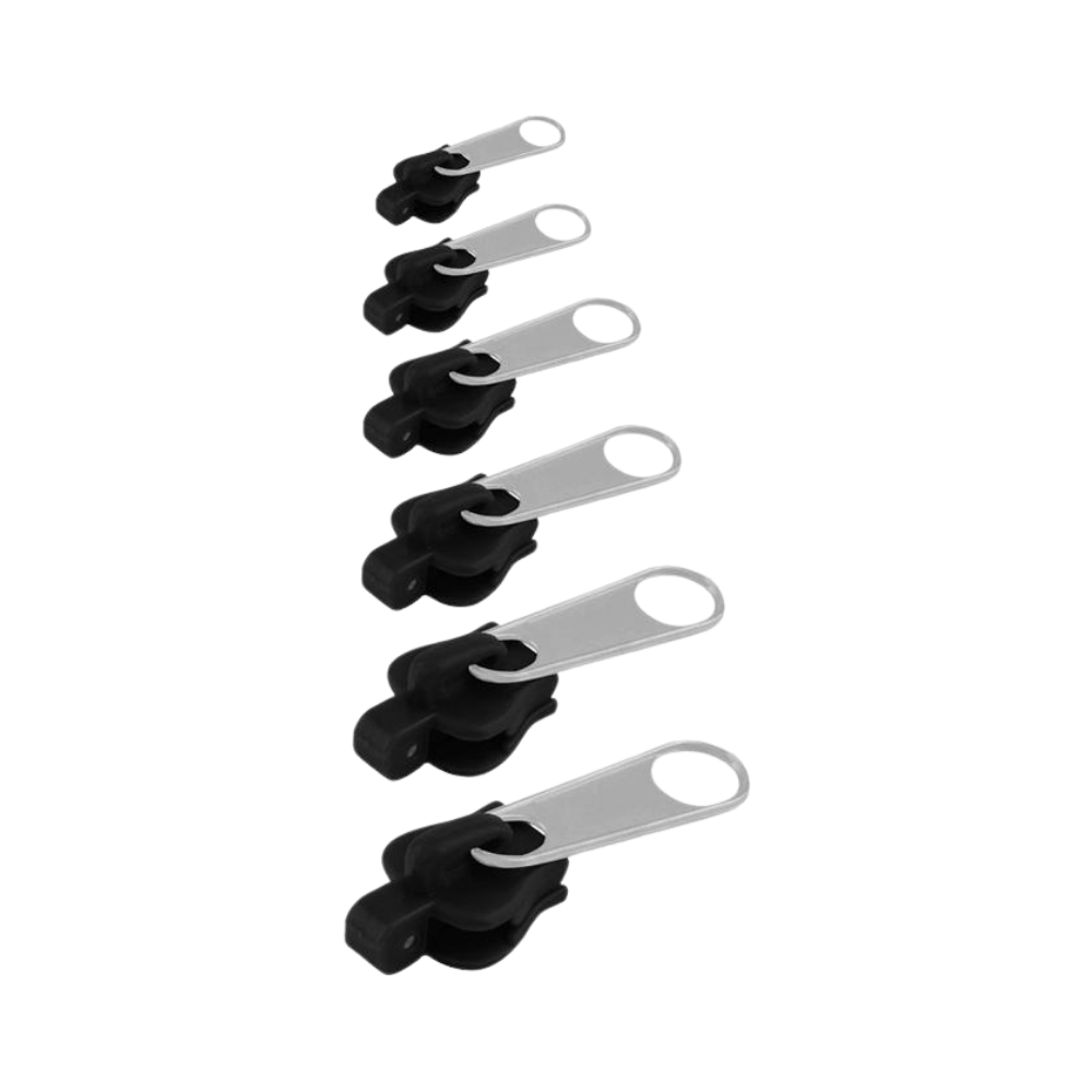 Zipper Slider Repair Set with Aluminum Construction, 6 Sizes for All Garments