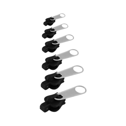 Zipper Slider Repair Set with Aluminum Construction, 6 Sizes for All Garments