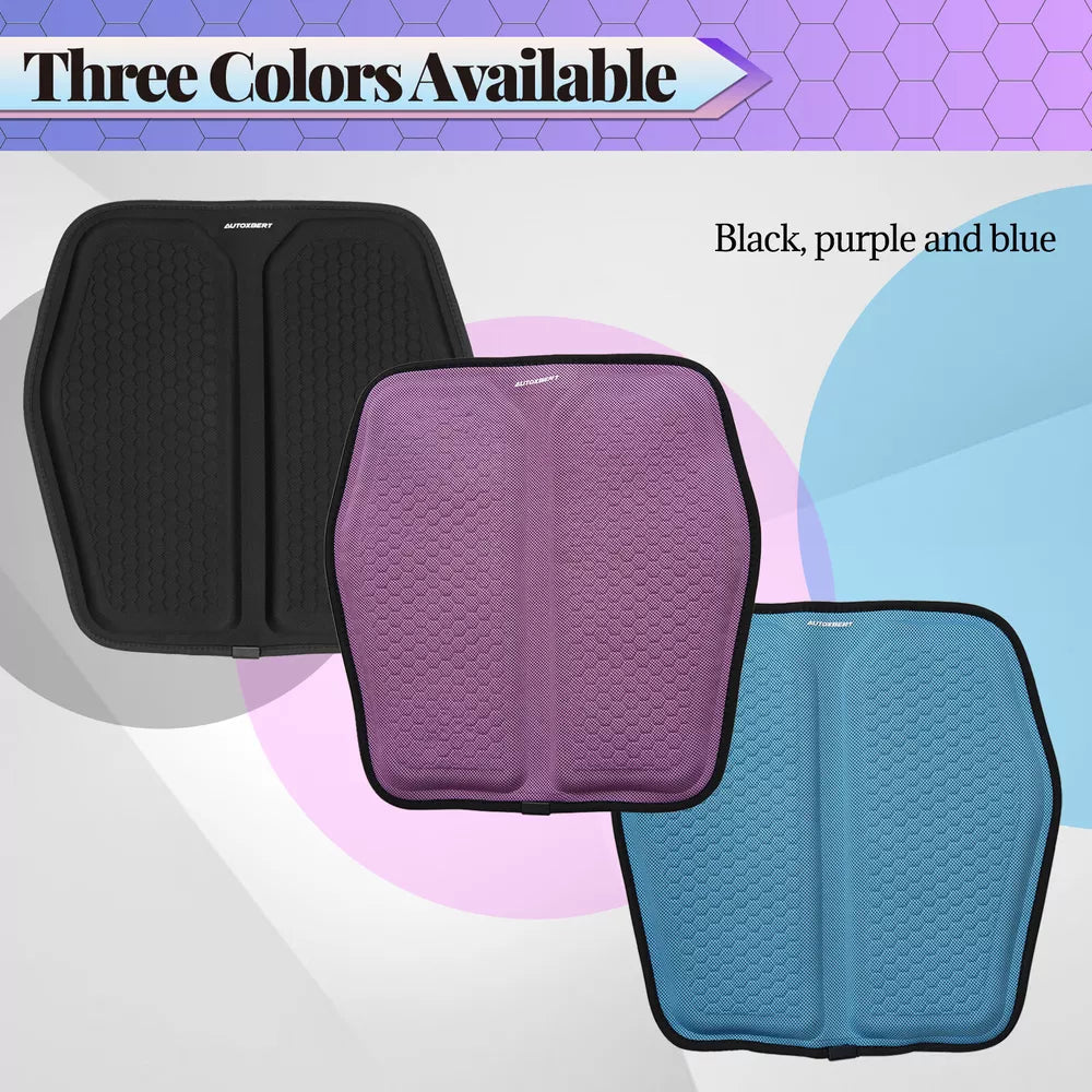 Gel Memory Foam Seat Cushion with Honeycomb Ventilation and Cooling Layer for Cars and Offices