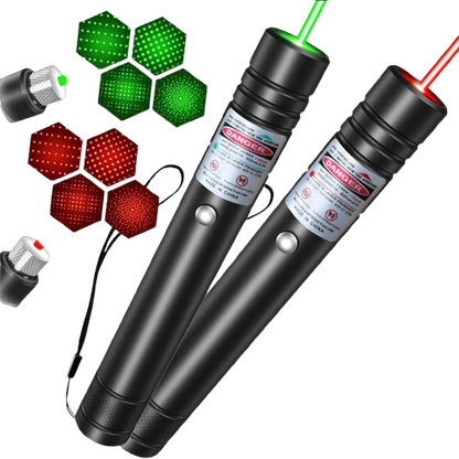 Green Laser Pointer with Rotating Star Cap and 2000 Foot Night Range