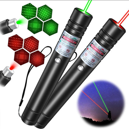 Green Laser Pointer with Rotating Star Cap and 2000 Foot Night Range