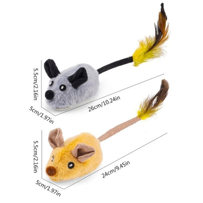 Interactive Cat Toy Mouse with Obstacle Sensor and 4-Hour Runtime