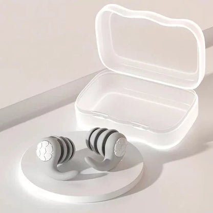 Reusable Silicone Earplugs with Contoured Fit and Noise Blocking for Study, Work, Sleep
