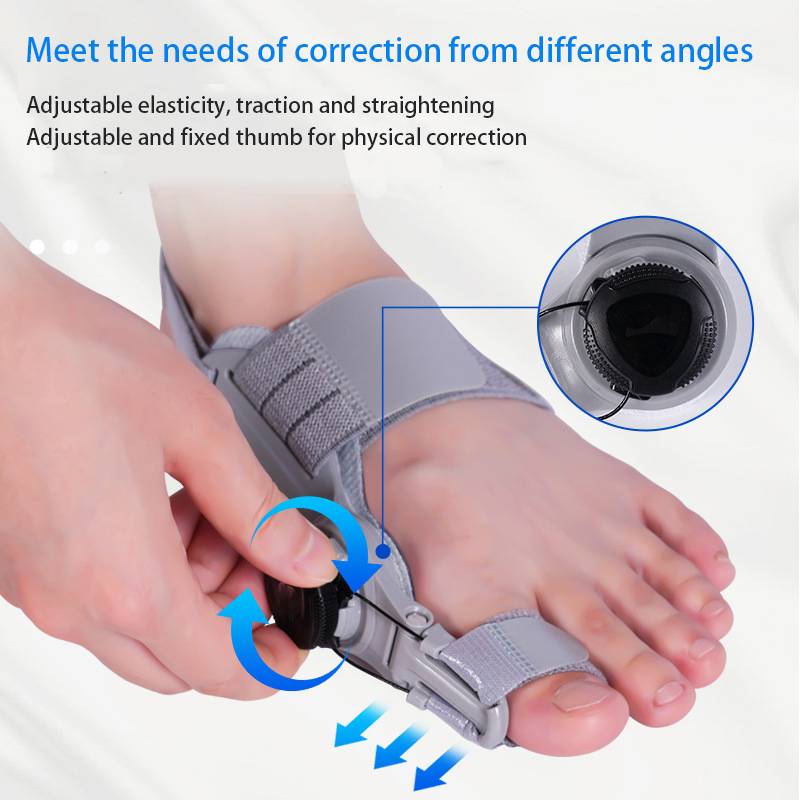 Bunion Corrector with Hinge Joint and Adjustable Knob for Universal Foot Sizes