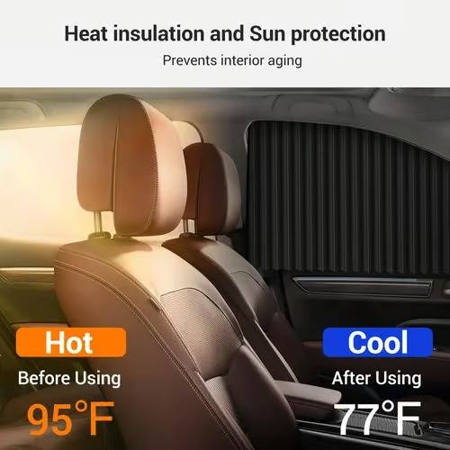 Magnetic Car Window Shade Set with UV Blocking and Heat Insulation