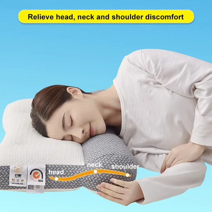 Memory Foam Neck Pillow with Contoured Support and Ear Cutout, Machine Washable