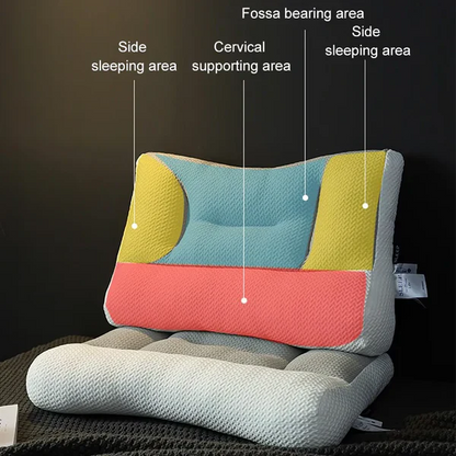 Memory Foam Neck Pillow with Contoured Support and Ear Cutout, Machine Washable