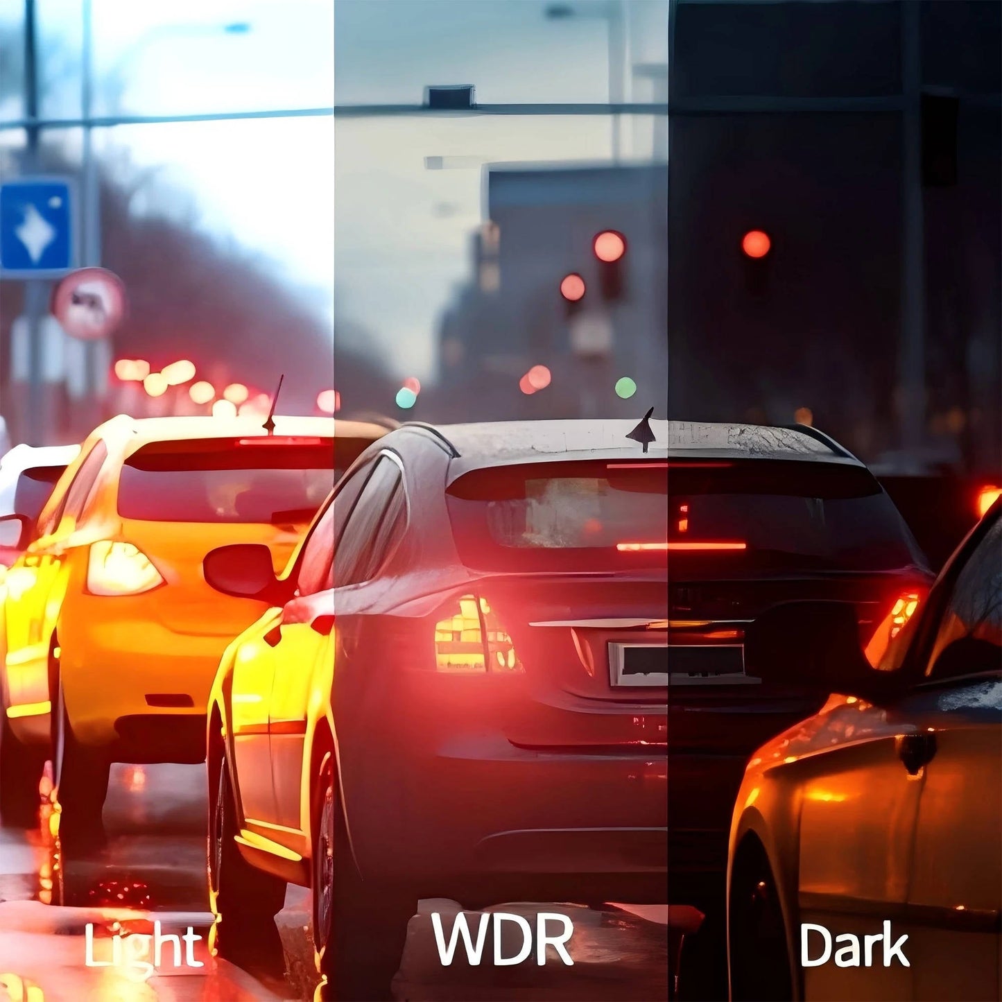 Four-Camera Dash Cam with Infrared Night Vision and Wireless App Control