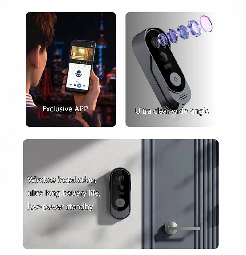 Wireless Video Doorbell with Motion Detection and Two Way Audio, Night Vision