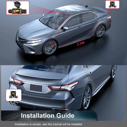 Four-Camera Dash Cam with Infrared Night Vision and Wireless App Control