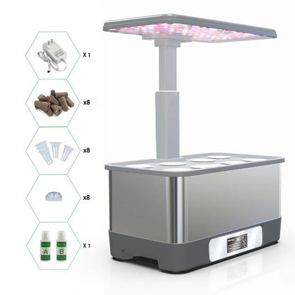 WiFi Indoor Garden Hydroponics Growing System Kit, Herbs Soilless Planting Gardening Box with LED Grow Lights