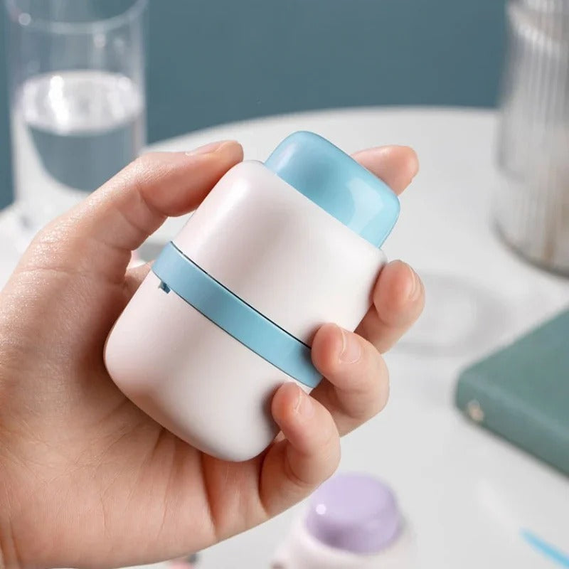 Pill Splitter with Stainless Steel Blade and Multi-Compartment Storage Container