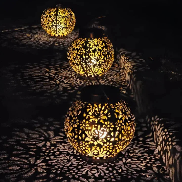 Solar LED Pendant Light with Remote Control and Automatic Dusk Activation, Waterproof