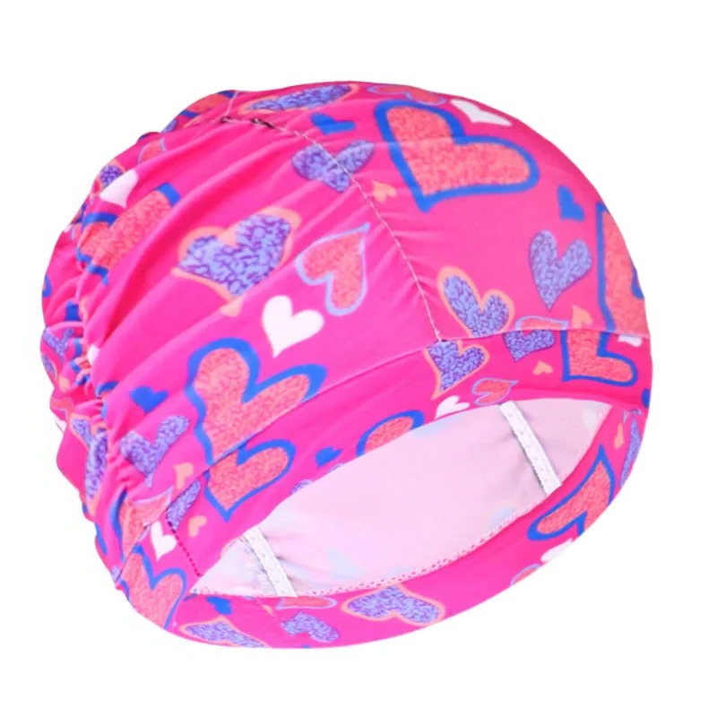 Turban Swimming Cap with Stretch Fit and Twist Design, Quick Drying