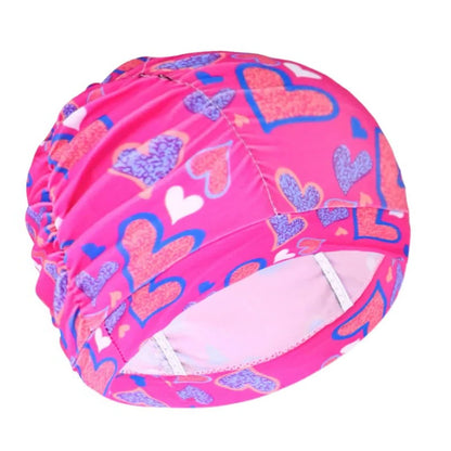 Turban Swimming Cap with Stretch Fit and Twist Design, Quick Drying