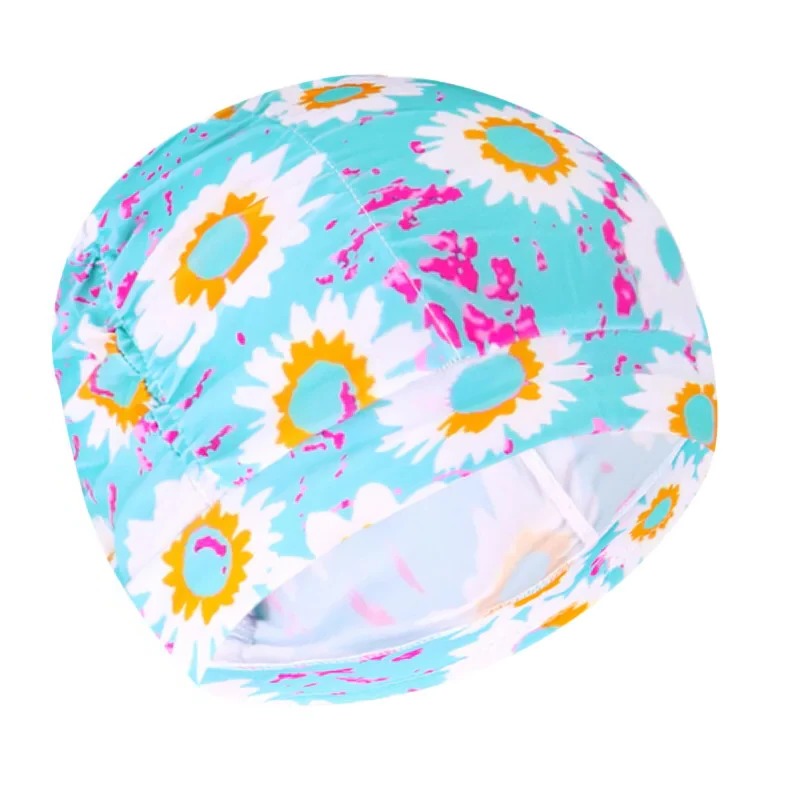 Turban Swimming Cap with Stretch Fit and Twist Design, Quick Drying