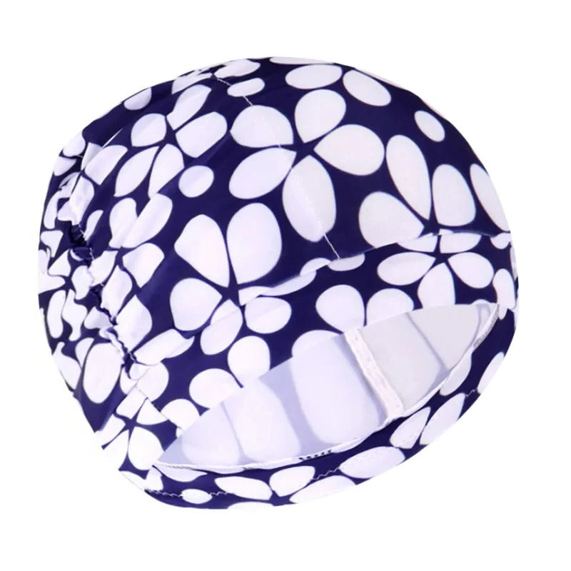 Turban Swimming Cap with Stretch Fit and Twist Design, Quick Drying