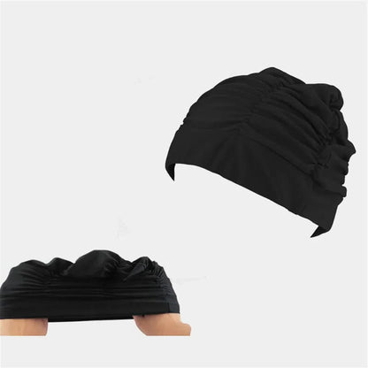 Turban Swimming Cap with Stretch Fit and Twist Design, Quick Drying