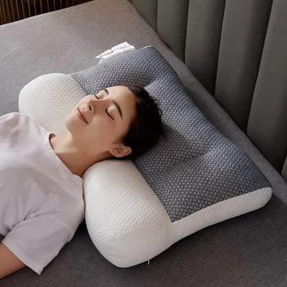 Memory Foam Neck Pillow with Contoured Support and Ear Cutout, Machine Washable