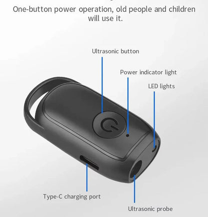 Handheld Ultrasonic Dog Repeller with Single Button Activation and Battery Operation
